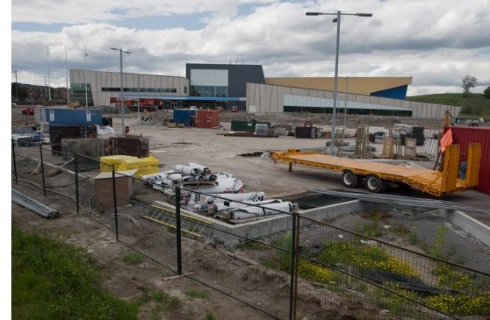 Construction of CIBC Pan Am / Parapan Am Aquatics Centre & Field House Construction of CIBC Pan Am / Parapan Am Aquatics Centre & Field House