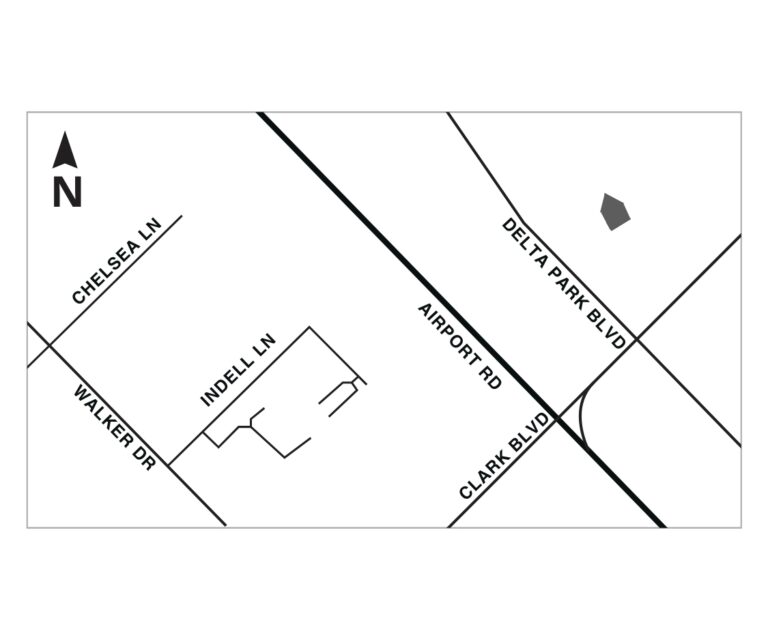 Brampton Aggregate Depot: Sitemap of the Brampton aggregate depot location which give a detailed description of finding the location in the local area.
